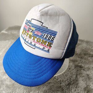 Vintage KEYSTONE NATIONALS Racing 1986 Trucker Hat Snapback Adjustable Mesh